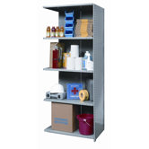 Hi-Tech Shelving Medium-Duty Closed Type Add-on Unit with 5 Shelves