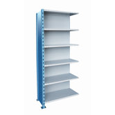 H-Post Shelving 87" High Capacity Closed Type Add-on Unit with 6 Shelves