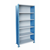 H-Post Shelving 87" High Capacity Closed Type Starter Unit and Optional Add-on Unit with 6 Shelves