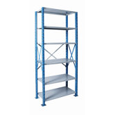 H-Post Shelving 87" High Capacity Open Type Starter Unit and Optional Add-on Unit with 6 Shelves