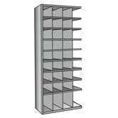 Hi-Tech Metal Bin Shelving Add-on Unit (32) 9" W x 9" H, (4) 9" W x 12" H Bins