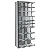 Hi-Tech Metal Bin Shelving Add-on Unit (12) 9" W x 9" H, (6) 6" W x 9" H, (12) 6" W x 6" H, (6) 12" W x 12" H, (2) 18" W x 12" H Bins