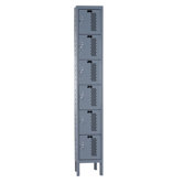 Heavy-Duty Ventilated Locker 6 Tier 1 Wide (Assembled)
