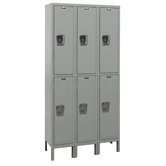 Maintenance-Free Quiet Locker Double Tier 3 Wide (Knock-Down)
