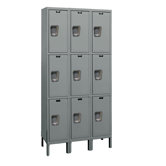 Maintenance-Free Quiet Locker Triple Tier 3 Wide (Knock-Down)