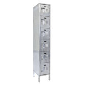 304 Stainless Steel Locker 6 Tier 1 Wide (Assembled)