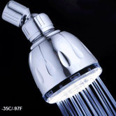 Temperature Sensitive Fixed LED Illuminated Shower Head