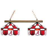 NCAA 2-Light Executive Stained Glass Hanging Lamp