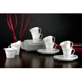Top Life Ascoli Black 20 Piece Coffee Set