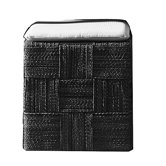Plaid Fabric Cube Ottoman