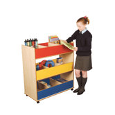 Primary Coloured Mobile Triple Decker Storage Unit