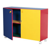 Primary Coloured Small Mobile Cupboard