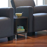 Jenny Upholstered Club Lounge Chair and End Table