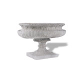 ResinStone Ribbed Oval Urn