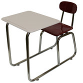 Quick Ship Dual Entry Chair Combo Desk