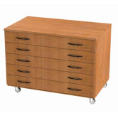 Paper Five Drawers / Casters Storage Unit