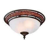 Wicker Bowl Light in Withered Bronze