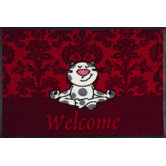 Yoga Cat Flat Bordered Rug