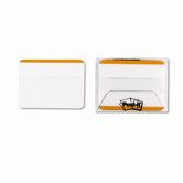 Durable Tabs, 2w x 1-1/2h, White/Yellow, 50/pack
