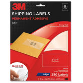 Address Labels,Inkjet Film,2"x4",250/PK,Clear