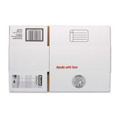 Mailing Box,Size A,Labels Included,9-1/2"x6"x3-3/4",White