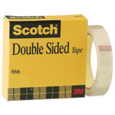 Double-sided Tape, With Liner, 3"Core, 1"x36Yards, Clear