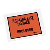 Packing List Envelope, Back-loading, 5-1/2"x4-1/2", Orange