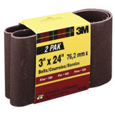 2 Pack 3" X 24" Fine Power Sanding Belts 9272NA-2