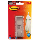 Large Brushed Nickel Command Timeless Hook
