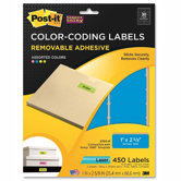 Post-it Removable Color-Coding Labels (450 Per Pack)