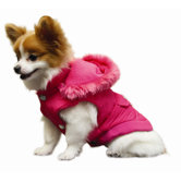 Reversible Hooded Parka Dog Coat