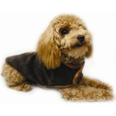 Elegance Checker Dog Coat in Brown