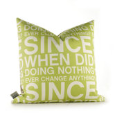 Since When Pillow in Lime