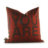 You Are Pillow in Scarlet and Chocolate