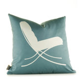 Modern Classics 1929 Pillow in Cornflower and Chocolate