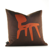 Modern Classics Pillow in Rust and Chocolate