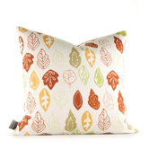 Aequorea Rhythm Collage Pillow in Pear and Rust