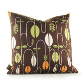 Aequorea Carnival Pillow in Chocolate and Sunshine