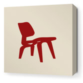 Modern Classics 1946 Stretched Wall Art in Scarlet and Soy