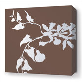 Morning Glory Stretched Wall Art in Chocolate