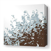 Foliage Stretched Wall Art in Aqua