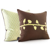 Sprout Throw Pillow in Chocolate