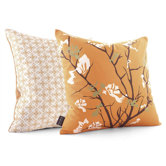 Ailanthus Throw Pillow in Sunshine