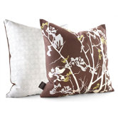 Ailanthus Throw Pillow in Chocolate