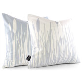 Cattails Throw Pillow in Ice