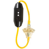 SJTW In-Line GFCI and 3-Outlet Lighted Power Block