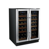 42 Bottle Double Door Dual Zone Wine Refrigerator