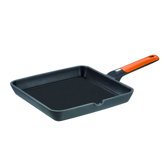 Antihaft-Grillpfanne "Efficient orange" aus Aluminium glatt