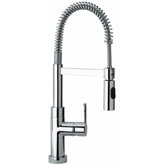 J25 Kitchen Series Single Hole Kitchen Faucet with Spring Spout and Two Function Commercial Sprayer