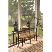 Low Country Aluminum and Vinyl Wicker Picnic Bench